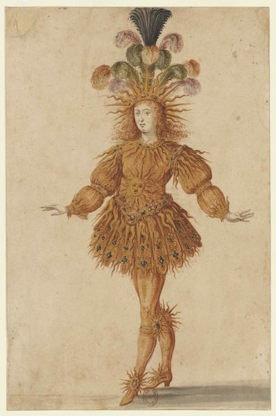 XIV. Lajos Apolló szerepében a Ballet de la Nuit című balettben, 1653. alkotó: Henri de Gissey