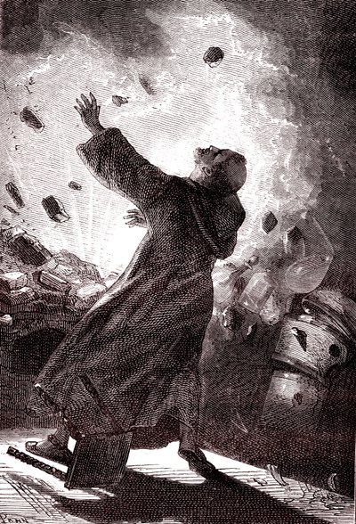 Berthold Schwartz szerzetes: Jules Verne "A Földtől a Holdig". alkotó: Henri de Montaut