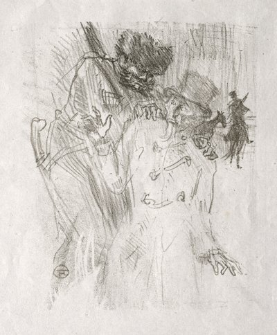 A Sinai lábánál: Schlomé Fuss letartóztatása alkotó: Henri de Toulouse-Lautrec