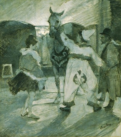 In the Wings at the Circus alkotó: Henri de Toulouse-Lautrec