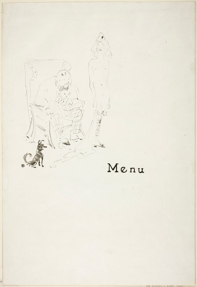A meztelen kislány: Étlap alkotó: Henri de Toulouse-Lautrec