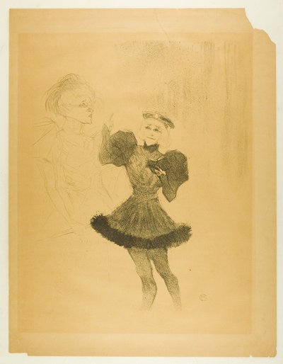Lender és Lavallière, a Le Fils de L'Arétin című könyvben. alkotó: Henri de Toulouse-Lautrec