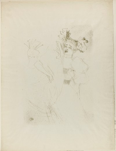 Hitelező Chilpéricben, teljes arccal alkotó: Henri de Toulouse-Lautrec