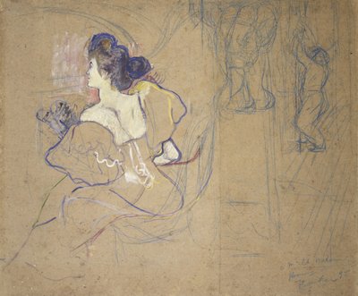 Madame Thadée Natanson (Misia Godebska, 1872-1950) a színházban alkotó: Henri de Toulouse-Lautrec