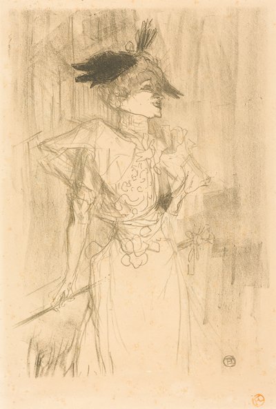 Marcelle Lender kisasszony, állva alkotó: Henri de Toulouse-Lautrec