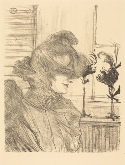 Le Marguoin asszony, kalaposnő alkotó: Henri de Toulouse-Lautrec