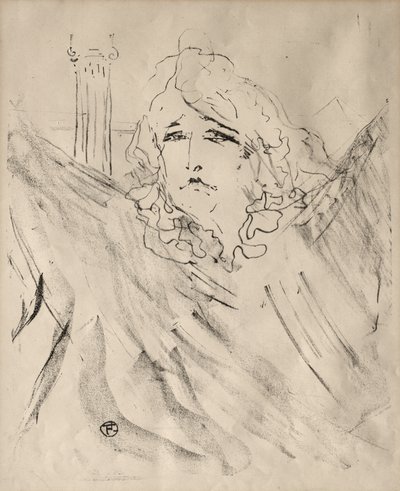 Színészek és színésznők portréi: Tizenhárom litográfia: Sarah Bernhardt alkotó: Henri de Toulouse-Lautrec