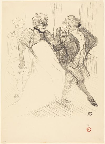 Rejane és Galipaux a „Madame Sans-Gêne” című darabban (Réjane és Galipaux a „Madame Sans-Gêne” című darabban) alkotó: Henri de Toulouse-Lautrec