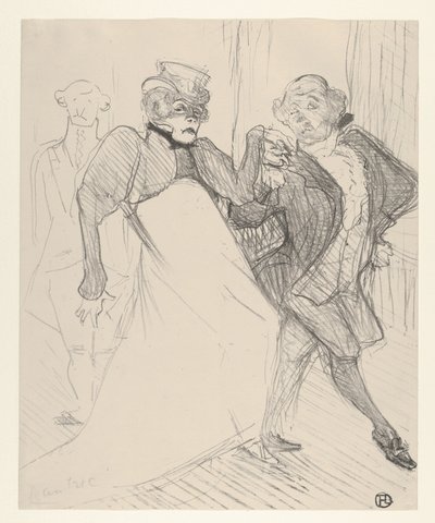 Réjane és Galipaux a Madame Sans-Gêne-ben alkotó: Henri de Toulouse-Lautrec