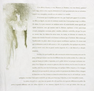 Yvette Guilbert-Francia sorozat: 3. sz alkotó: Henri de Toulouse-Lautrec