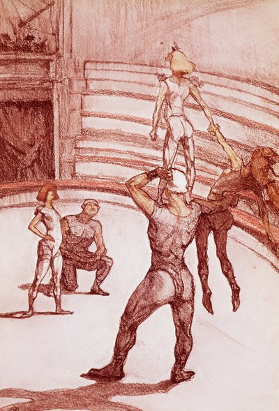 Akrobaták (pasztell) alkotó: Henri de Toulouse Lautrec