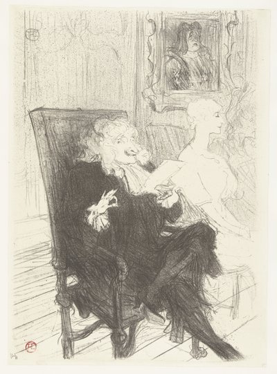 Színészek Jules Charles Truffier, mint Marguerite Moreno a Toneelstuk Tanult nőkben Truffier és Moreno a Tanult nőkben alkotó: Henri de Toulouse Lautrec