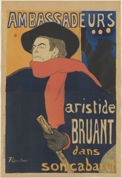 Nagykövetek: Aristide Bruant, 1892 alkotó: Henri de Toulouse Lautrec