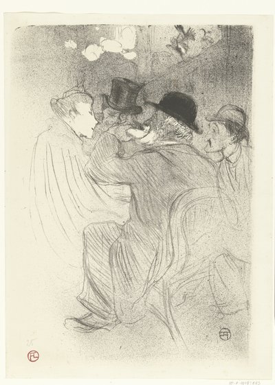 Bezoekers a Moulin Rouge kávézóban A Moulin Rouge-ban. Egy durva! Igazi durva! alkotó: Henri de Toulouse Lautrec