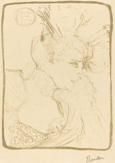 Mlle mellszobra. Marcelle Lender Mlle. Marcelle Lender és mellszobra, 1895. alkotó: Henri de Toulouse Lautrec
