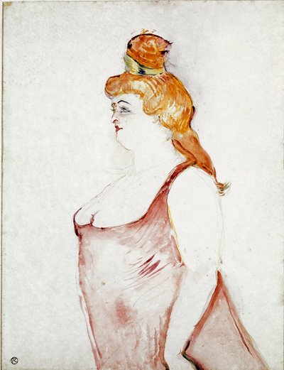Cocyte a „The Beautiful Helene”-ben”. Henri de Toulouse-Lautrec rajza (Toulouse Lautrec alkotó: Henri de Toulouse Lautrec