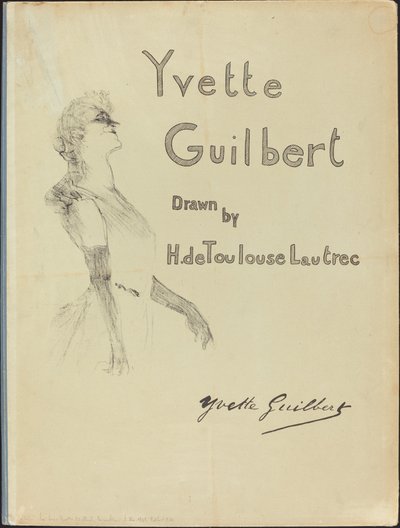 Borító, Yvette Guilbert alkotó: Henri de Toulouse Lautrec