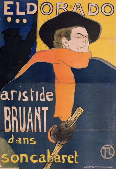 Eldorádó: Aristide Bruant, 1892 alkotó: Henri de Toulouse Lautrec