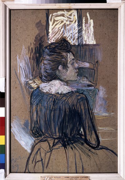 Nő az ablakban. Henri de Toulouse-Lautrec rajza (Toulouse Lautrec alkotó: Henri de Toulouse Lautrec