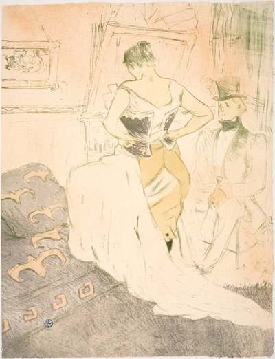 Nő fűzőben, Passage Conquest alkotó: Henri de Toulouse-Lautrec