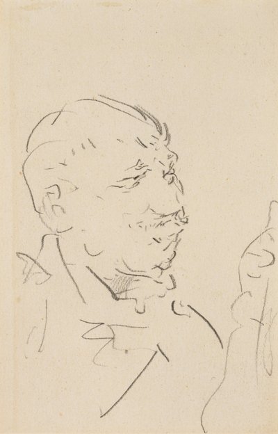 Ember feje (grafit szőtt papíron) alkotó: Henri de Toulouse Lautrec