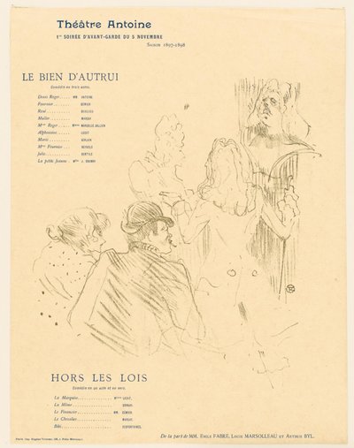 Tisztelet Moliere előtt alkotó: Henri de Toulouse Lautrec