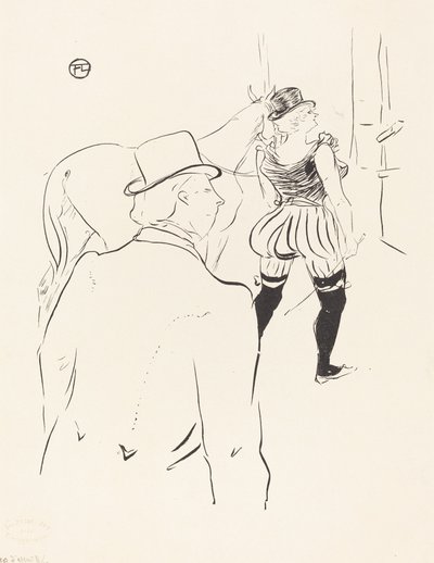 A Folies-Bergere szárnyában: Mrs. Lona Barrison menedzserével és férjével, 1895. alkotó: Henri de Toulouse Lautrec