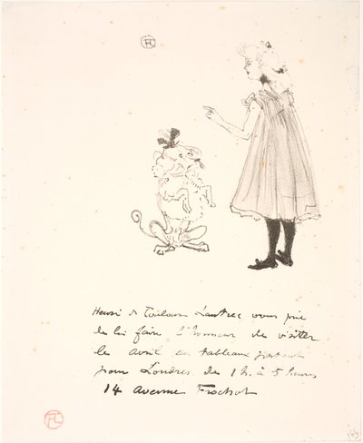 Meghívó kiállításra alkotó: Henri de Toulouse Lautrec