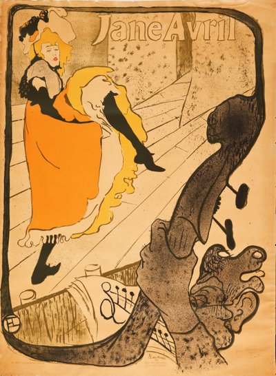 Jane Avril, 1893 alkotó: Henri de Toulouse Lautrec