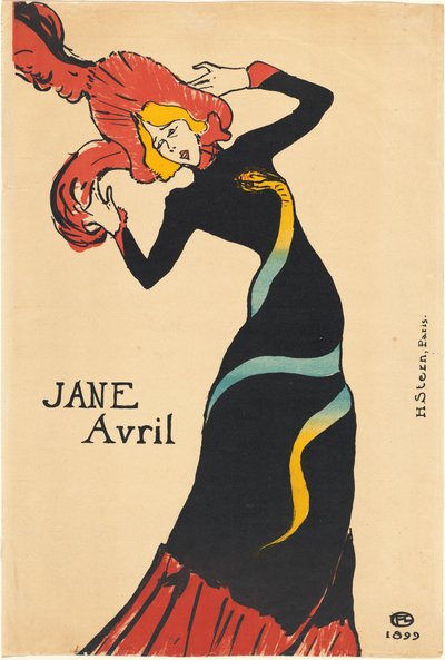 Jane Avril, 1899. alkotó: Henri de Toulouse Lautrec