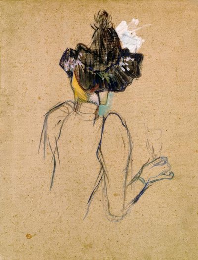 Jane Avril hátulról nézve alkotó: Henri de Toulouse Lautrec