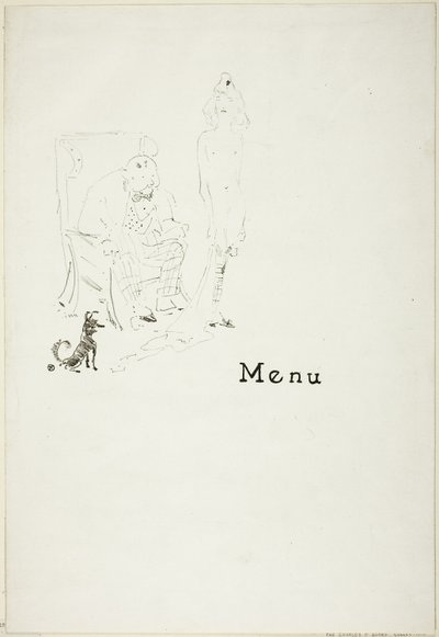 A meztelen lány: Menü alkotó: Henri de Toulouse Lautrec