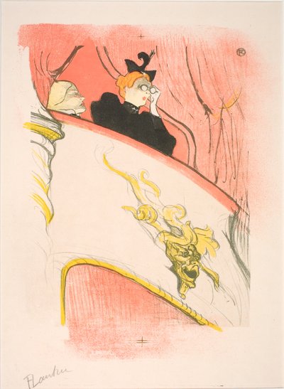 A páholy az arany maszlaggal alkotó: Henri de Toulouse-Lautrec