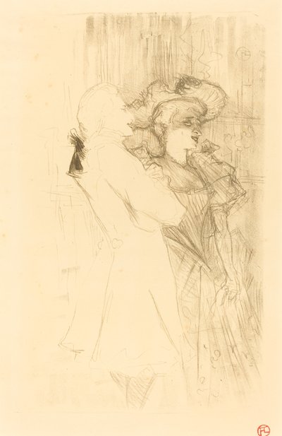 Lender és Auguez a La chanson de fortunio Lender és Auguez a La chanson..., 1895. alkotó: Henri de Toulouse Lautrec