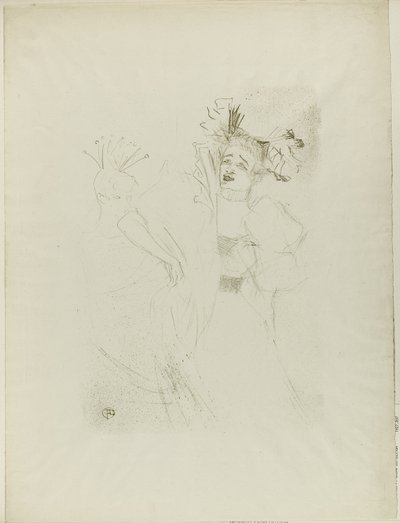 Hitelező Chilpéricben, teljes arccal alkotó: Henri de Toulouse Lautrec