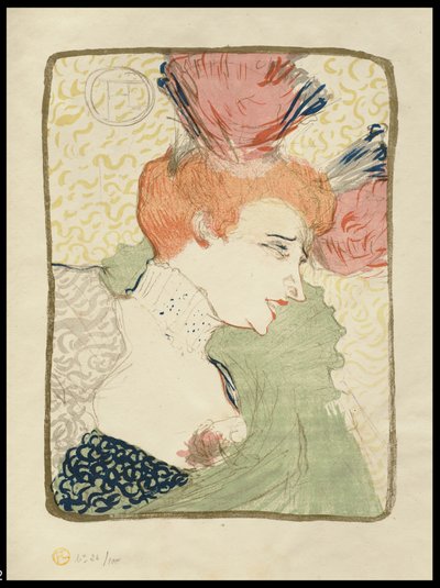 Mademoiselle Marcelle Lender, Brustbild, 1895 von Henri de Toulouse Lautrec