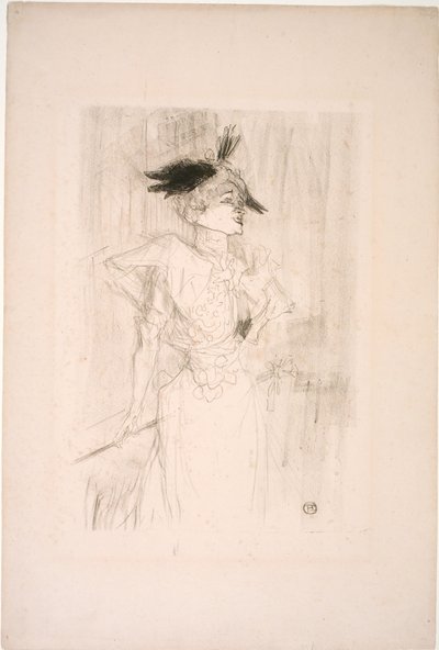 Mademoiselle Marcelle Lender, stehend von Henri de Toulouse-Lautrec