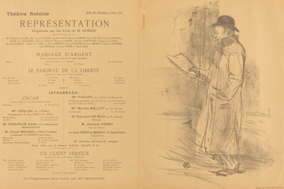 Ezüst esküvő, A szabadság terhe, egy komoly ügyfél [recto], 1897. alkotó: Henri de Toulouse Lautrec