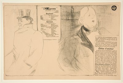 Oscar Wilde és Romain Coolus (Oscar Wilde és Romain Coolus) alkotó: Henri de Toulouse Lautrec