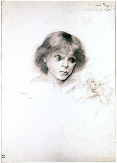 Severino Rossi portréja. 1883 (szén fehér papíron) alkotó: Henri de Toulouse Lautrec