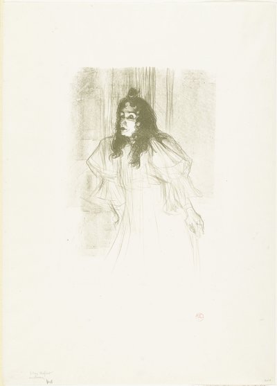 May Belfort énekesnő portréja lógó hajjal alkotó: Henri de Toulouse Lautrec