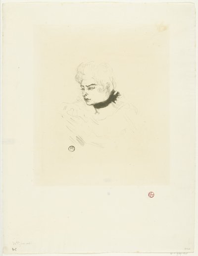 Mademoiselle zöld pontok portréja Miss Green Dots alkotó: Henri de Toulouse Lautrec