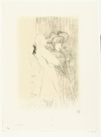 Marcelle Lender és Numa Auguez énekesnő portréja a La Chanson de Fortunio című operettben Lender és Aguez alkotó: Henri de Toulouse Lautrec