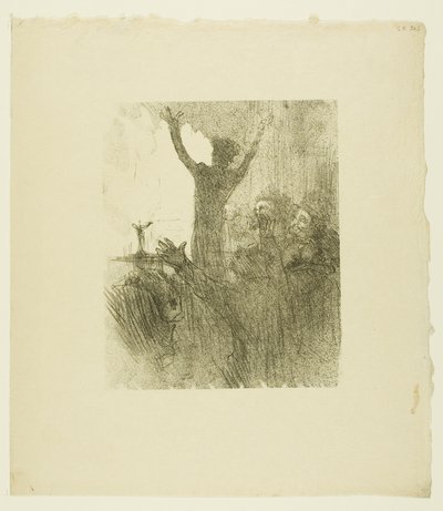 Schlomé Fuss a zsinagógában, az Au Pied du Sinaïból alkotó: Henri de Toulouse-Lautrec