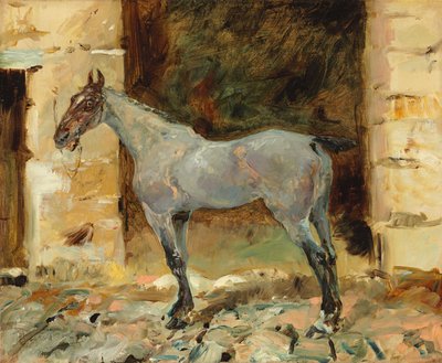 Lekötött ló; Cheval attasé, 1881 körül alkotó: Henri de Toulouse Lautrec