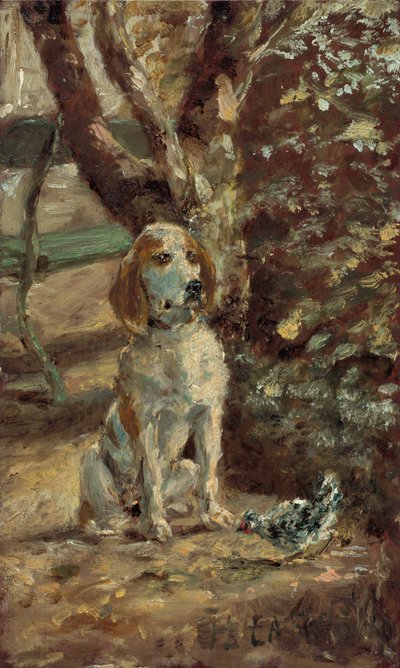 A művészkutya Flèche c. 1881. alkotó: Henri de Toulouse Lautrec