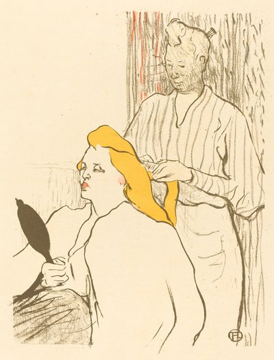 A Fodrász - Program a Théâtre Libre számára alkotó: Henri de Toulouse Lautrec