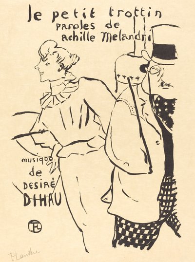A kis megbízott lány (Le petit trottin) alkotó: Henri de Toulouse Lautrec