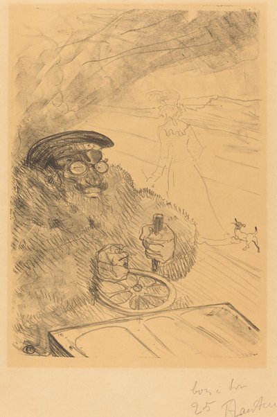 Az autós, 1896. alkotó: Henri de Toulouse Lautrec