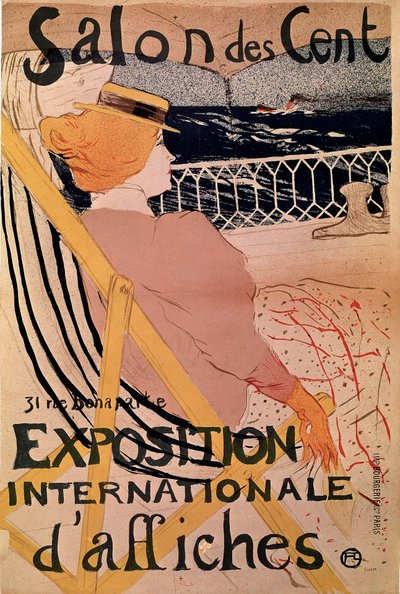 A Passagere of n. 54 A „Salon des Hundred” nemzetközi plakátkiállítás plakátja. Henri de Toulouse-Lautrec litográfiája (Toulouse Lautrec) (1864-1901) 1896 Párizs, B.N. alkotó: Henri de Toulouse Lautrec